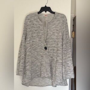 NWT Tianello "Bayne" Knit Jersey Jacquard "Lando" Jacket High-low Hem Artsy Boho